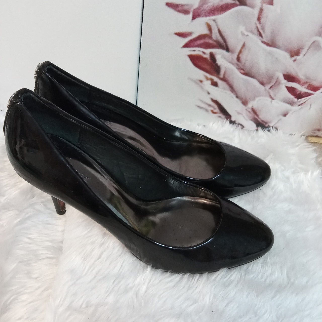 Womens Size 8B Black Coach High Heels(s)