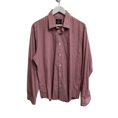 Marcs Mens  Size 43 Long Sleeve Shirt / Polo Red / Striped 
