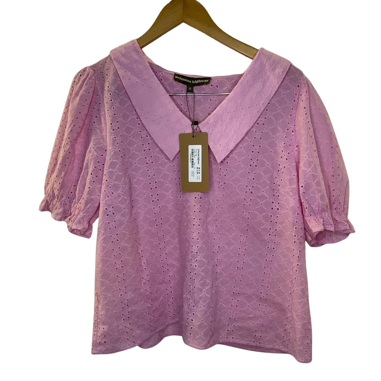 Princess Highway Womens Trinity Top Size 14 V-Neck Top Pattern / Pink (s)