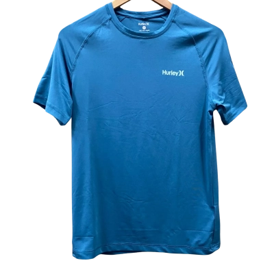 Hurley Teal Short Sleeve Rashguard Size S 