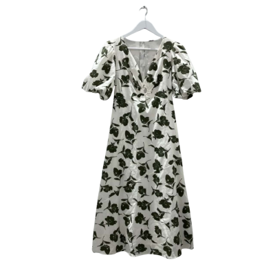 Aiyana Womens  Size 8 Floral Dress / Midi Dress Green / White 