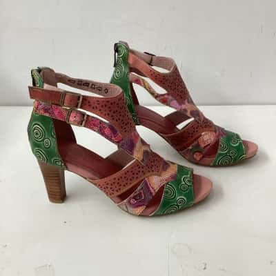 LAURA VITA  Women's  Size 38 Multicoloured ankle straps Sandles