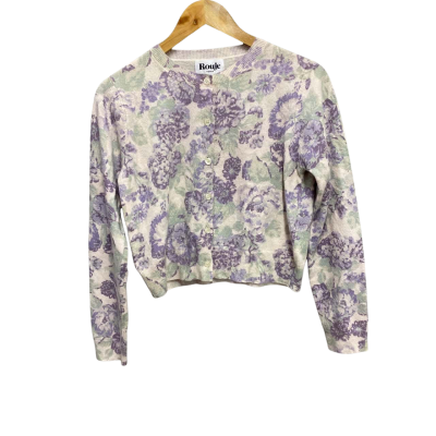 Rouje Womens  Size 36 Cardigan Floral / Green / Purple 