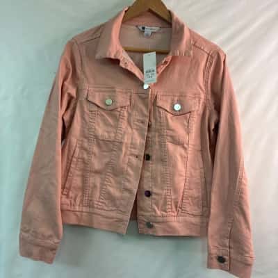 Rockmans Womens  Size 12 Denim Jacket Pink  