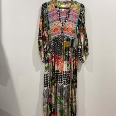 Lululife Womens Size L Maxi Dress Multicoloured 