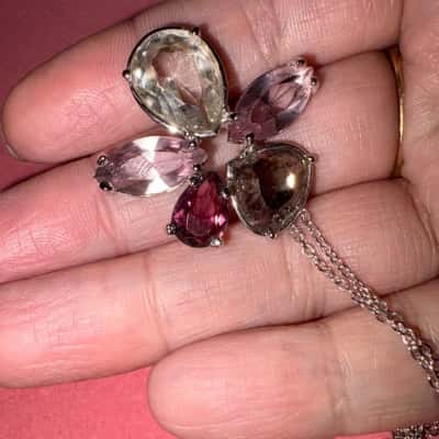 Ladies Swarovski Heritage Flower Pendant w/Complimentary Chain