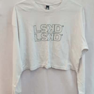 LSKD Womens  Size S Long Sleeve Top White 