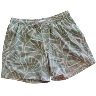 Cotton On Mens Large Boardshorts / Swimtrunks forest Floral / Green 