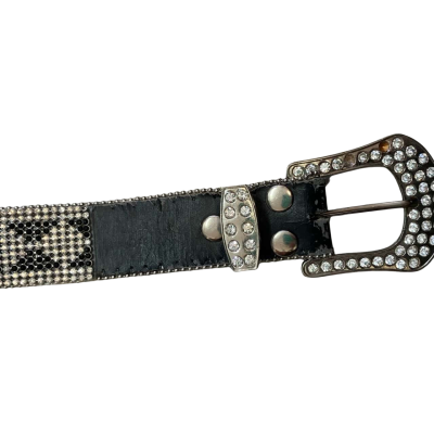 PURE WESTERN 35 INCH sparkly belt some wear diamantes missing LEATHER
