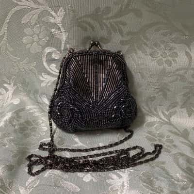  Womens Black  Beaded Purse