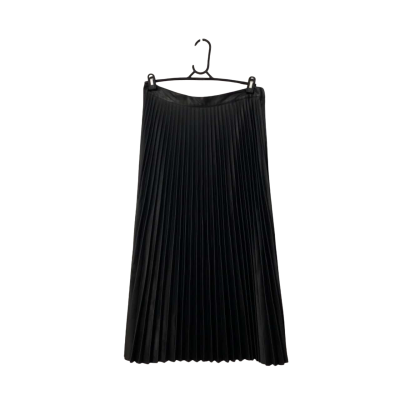 BNWT Forever New Womens Stevie Vegan Leather Pleated Skirt Size 14 Black  $119.99