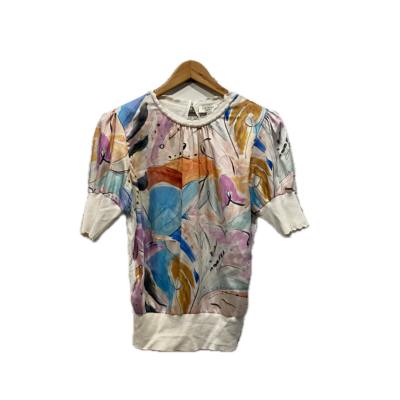 Ted Baker Size 1 Short Sleeve Floral Top 