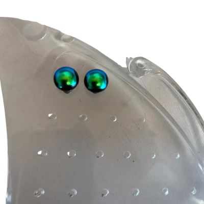 Womens Coloured Glass Stud Earrings