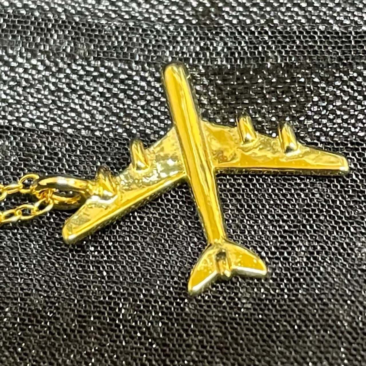 Women's Sterling Silver 18K Gold plated Chain with a Pendent (Air-plane ...
