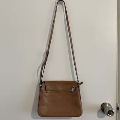 Witchery Womens Leather Cross Body Bag Brown As New
