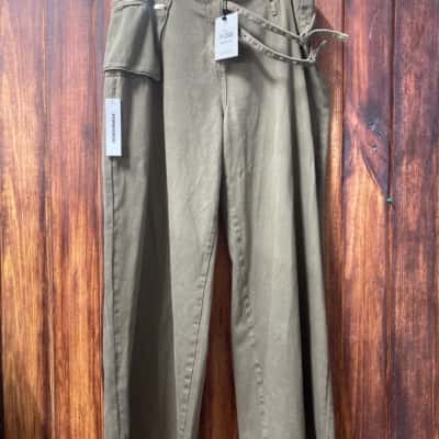 Princess Polly  Size 16 Wide Leg Pants Beige new 