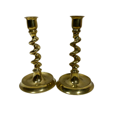 Brass Candel Holders Set Of 2