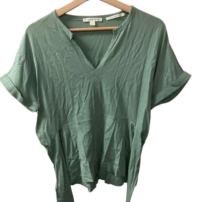 Trenery Womens  Size XS V-Neck Top Olive 