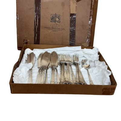Harrison Brothers & Hanson Silver-plated 12 piece Fish Knives & Forks