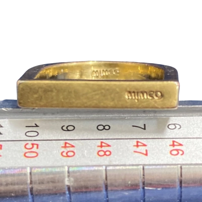 Mimco Womens gold plated geometric Ring. N