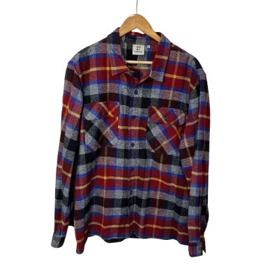 Gondwana Mens Size XL Multicoloured Checked Long Sleeve Flanel Shirt 