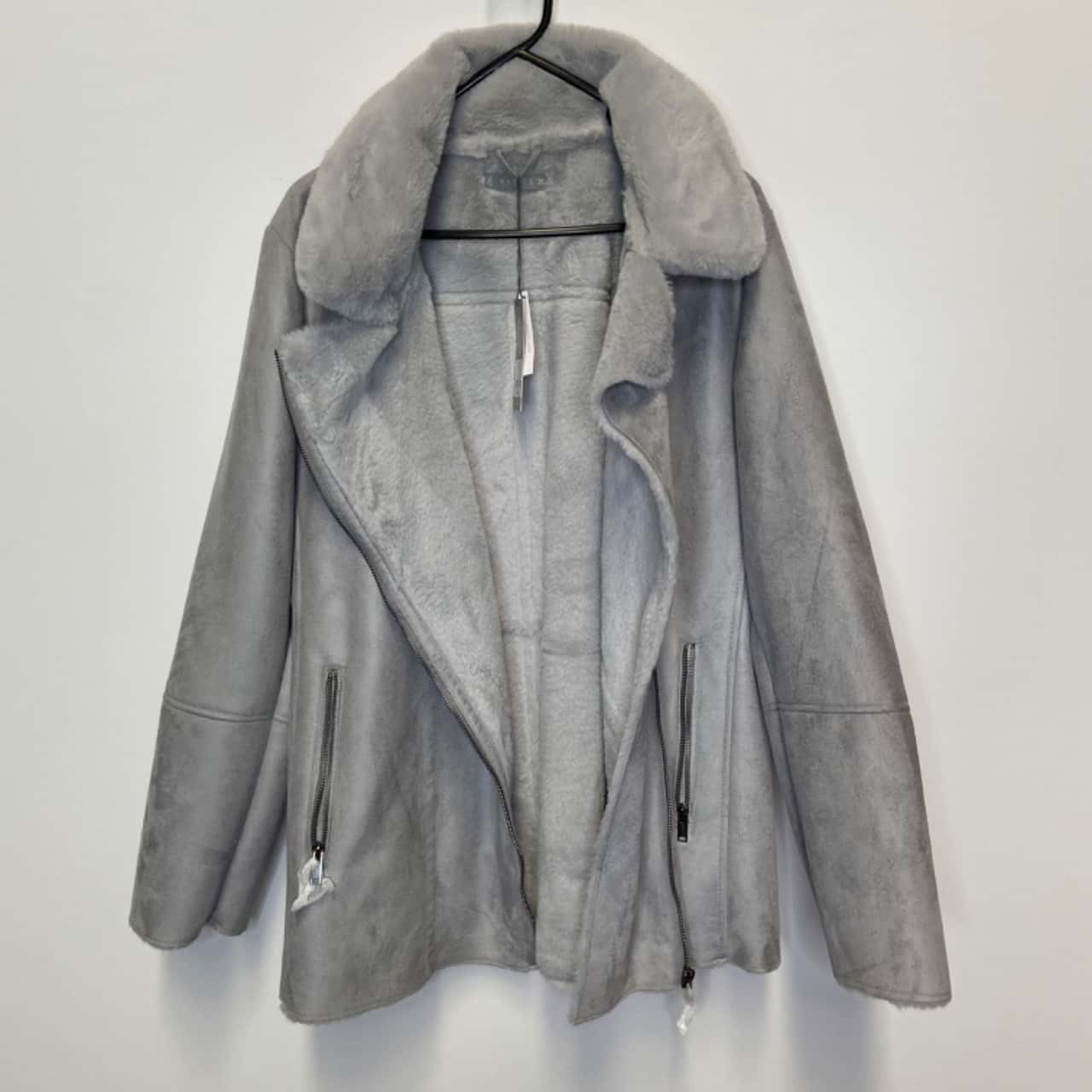 Katies Womens Size 20 Front Zipper Jacket Silver BNWT