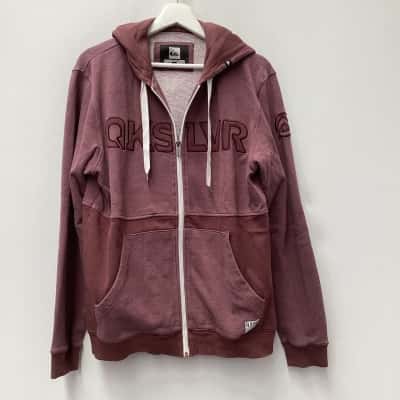 Quicksilver Mens  Size S Front Zipper Maroon jacket