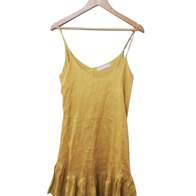 Haven Womens One Size Free Size Dress / Midi Dress Mustard 