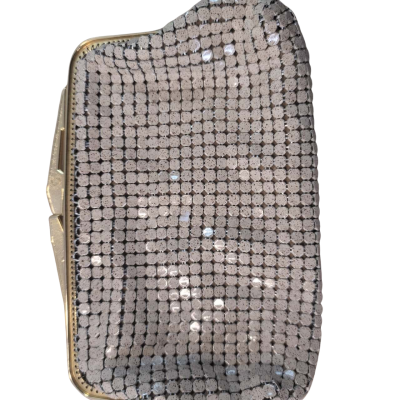 Womens Sparkle White/Gold Purse 