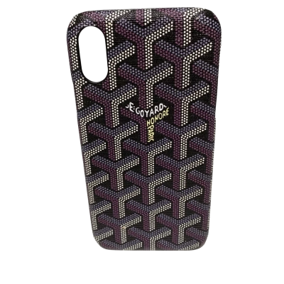 Goyard  IPhone X phone cover geometric purple and white