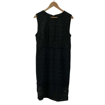 David Lawrence Womens Size 12 Sleeveless Dress  Black  