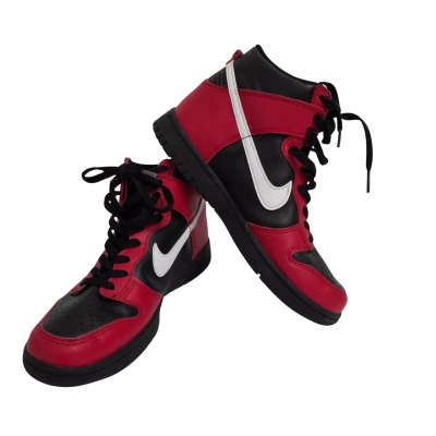 Nike Dunk High Deadpool Kids  Size 7Y Shoes Black  / Red / White 