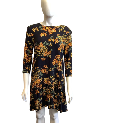 Karl Marc John Women's Size S Mini Floral Dress Black 