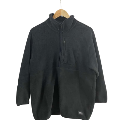 Kathmandu Mens Size M Trailhead Fleece 1/4 Zip Pullover Black  