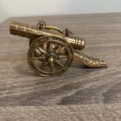 Vintage Brass Model Cannon 