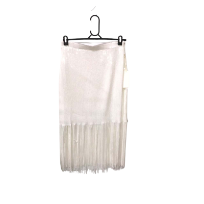 C By One White Sequinned Skirt Size M
