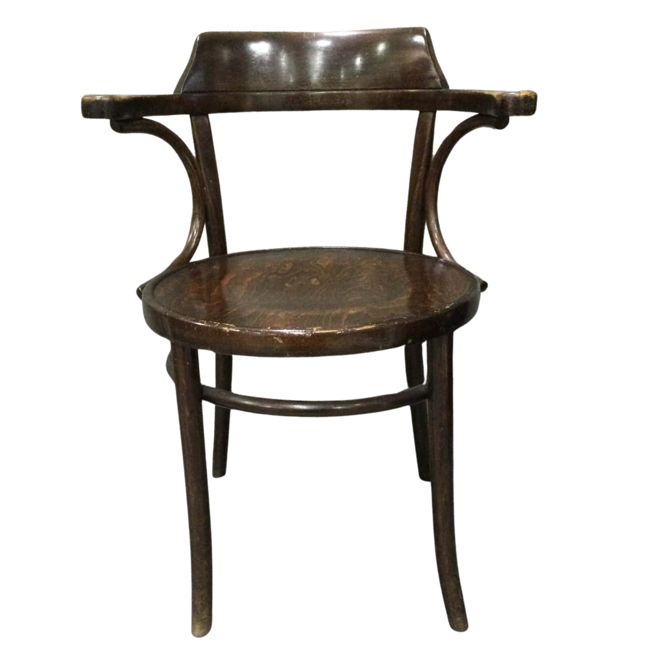 7 X Antique Polish Bentwood Carver Chairs (KRAKOW) Walnut Colour