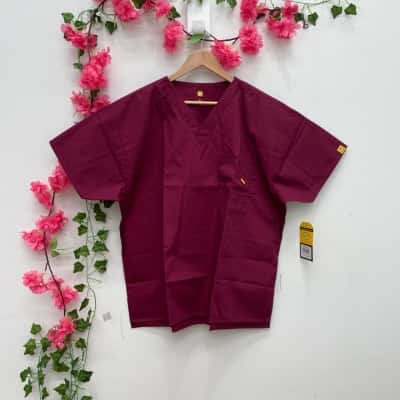 WonderWink Womens  Size XL Short Sleeve Top Maroon 