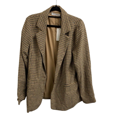 NEW The Fated Womens  Size 14 Blazer Brown Check
