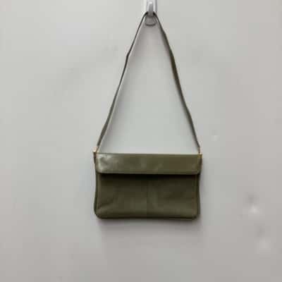 RODO Italy small green leather and suede hand bag