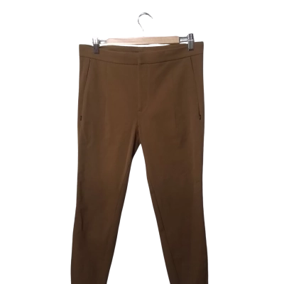 Zara Womens  Size L Ankle Length Pants Brown 