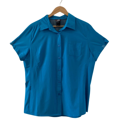The North Face Women's  Size XL Short Sleeve Hiking Shirt - Blue