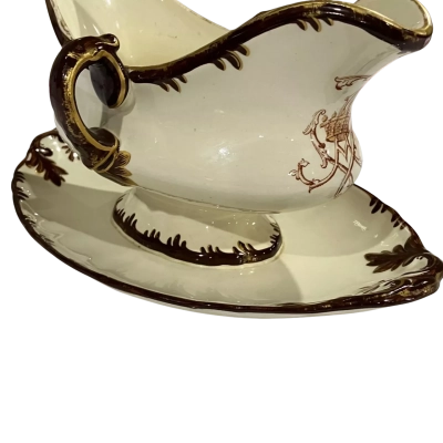 Vintage porcelain gravy boat by CHARLES AHRENFELDT 
