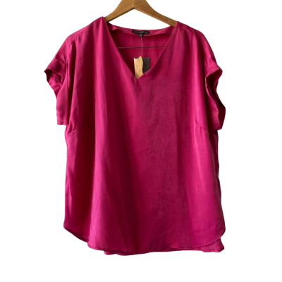 Liz Jordan Womens  Size 16 Short Sleeve Shirt Pink  