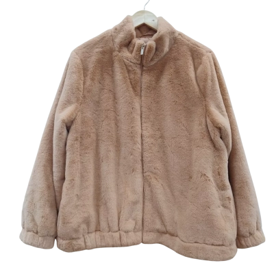 Rockmans Womens Size 18 Fur Coat Orange