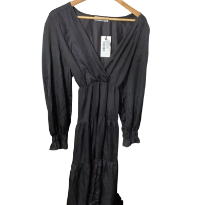  Womens  Size 16 Long Sleeve / Maxi Dress Black  
