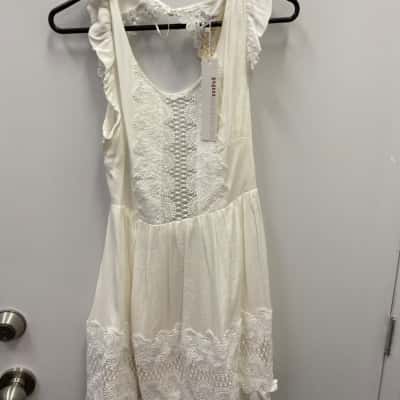 Morning Mist Womens  Size 12 Casual Dress White 