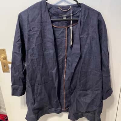 Espirit Womens  Size M Open Jacket Navy Blue 