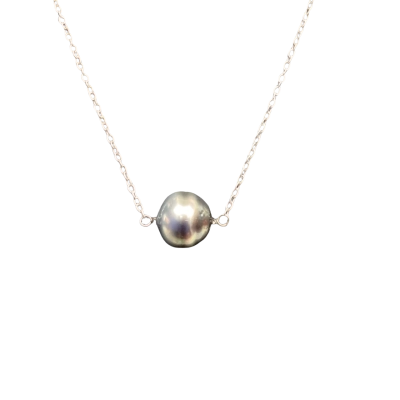Womens Necklace Sterling Silver with Pearl (Stamped 925 on Clasp)