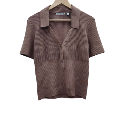 Country Road Womens Size L Button Up Top Brown (13)